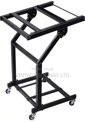 12u Rack Mount Dj Mixer Stand With 4 Universal Swivel Wheels