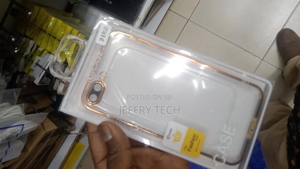 Back Cover for iPhone 8 Plus Luxurious Transparent Side Gold - thumbnail 3