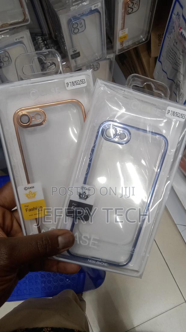 Back Cover for Apple iPhone 8/7 Gold Plating Transparent Ca - main view