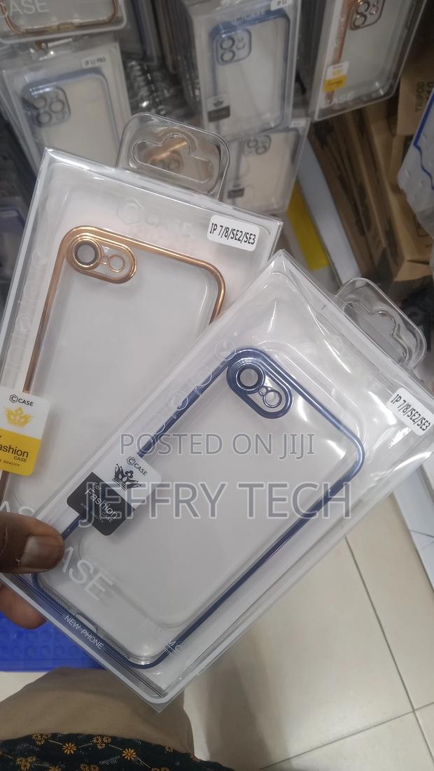 Back Cover for Apple iPhone 8/7 Gold Plating Transparent Ca - thumbnail 2