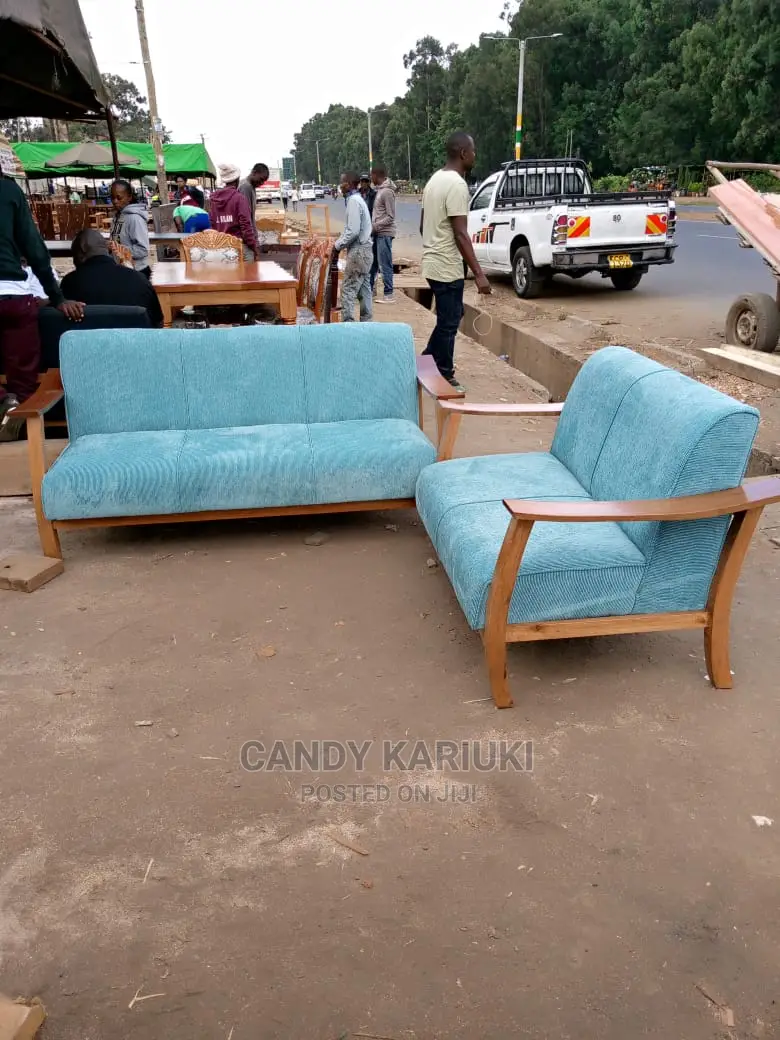 Beautiful Sky Blue 5 Seater Sofa