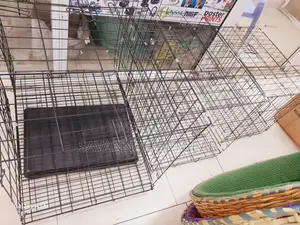 Foldable Metal Cage for Dogs and Other Pets Medium Size