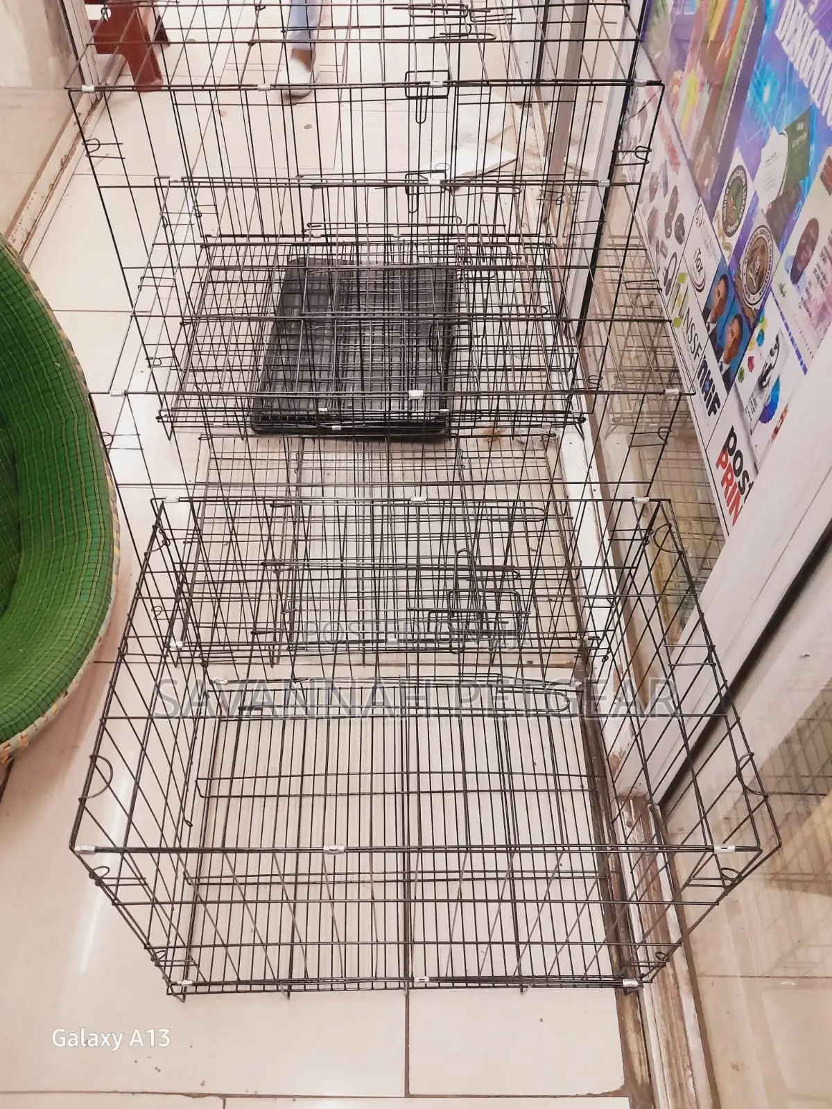 Foldable Metal Cage for Dogs and Other Pets Medium Size