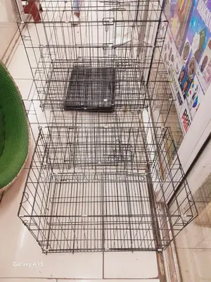 Foldable Metal Cage for Dogs and Other Pets Medium Size