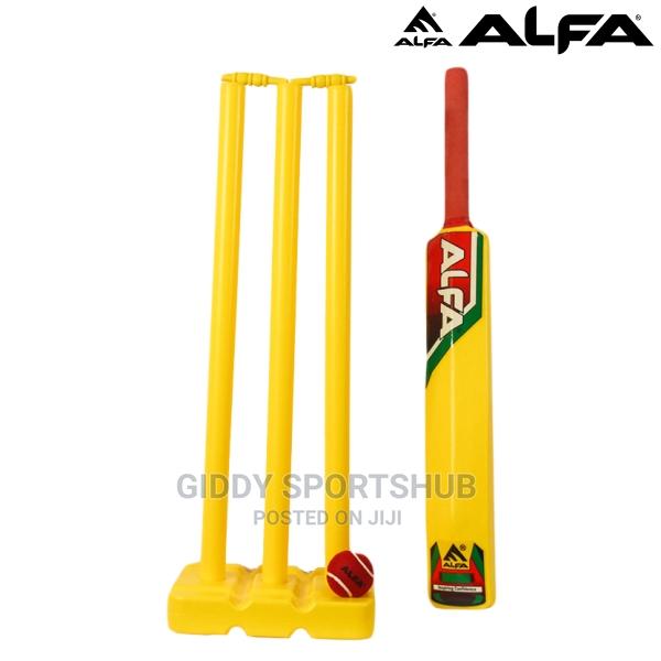 Alfa Cricket Set Plastic # 6 Bat + Stump + Ball - main view