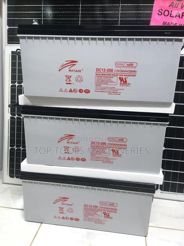 The Ritar DC 12-200 (12V 200ah/20hr) Solar Battery - thumbnail 2