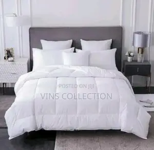 King Size White Binded Duvet Set (7*8)