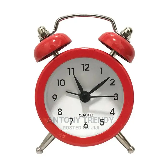 Generic 2x 40mm Mini Metal Alarm Clock Portable