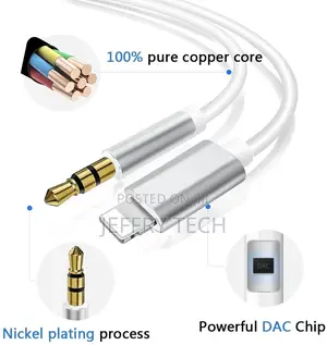 iPhone 7 8 X XR 11 12 13 Pro Max 8 Pin to 3.5mm AUX Audio Ca