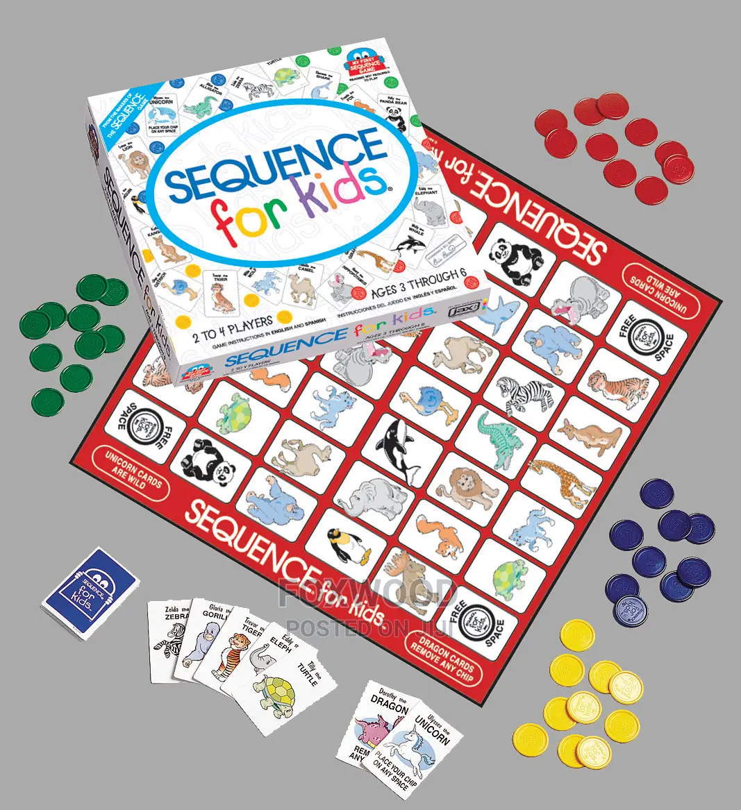 Sequence for Kids(2-4 Players)