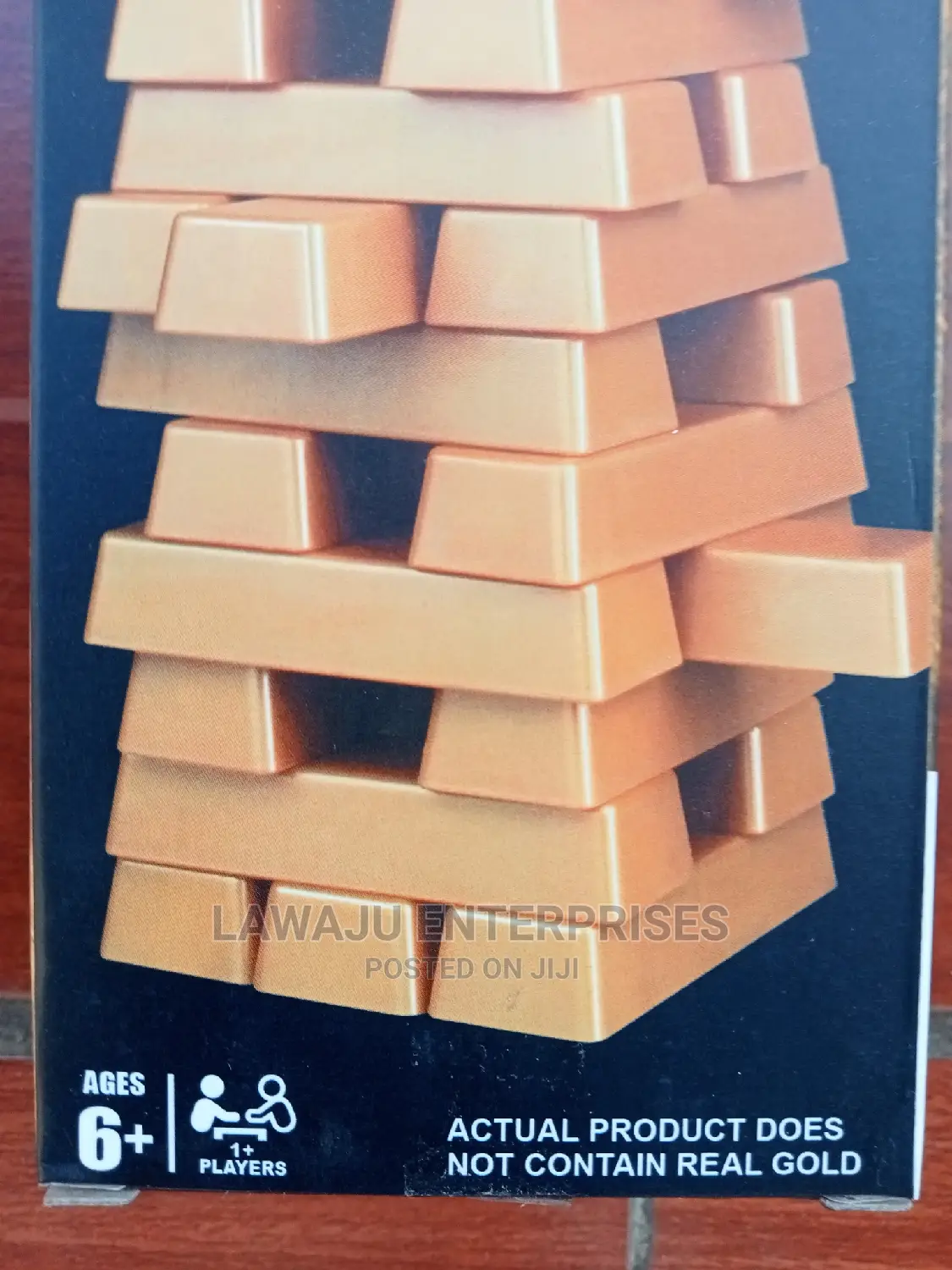 Jenga Gold Tower Game - Ages 6+, Fun Family Friends Game