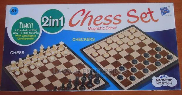 2in1 Chess Draught Magnetic Board Game - Age 3+ - main view