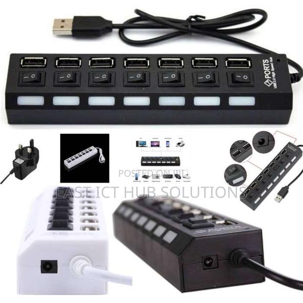 New Splitter 7 Port USB Multi Devices HUB Super Speed Desktop PC/ - main view