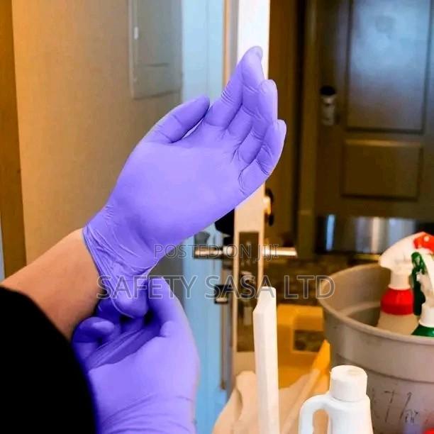 Purple- Blue Nitrile Gloves - main view