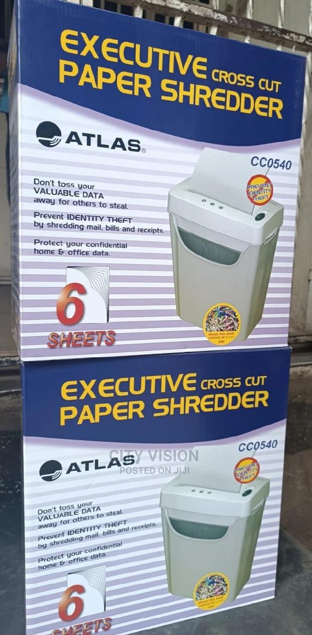 Atlas Paper Shredder 6 Sheet Crosscut Shredder - main view