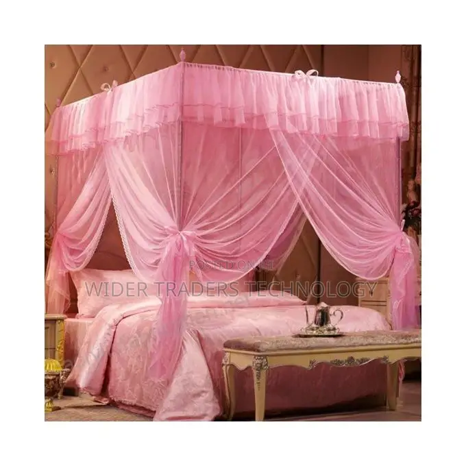 Pink 4 Stand Mosquito Net