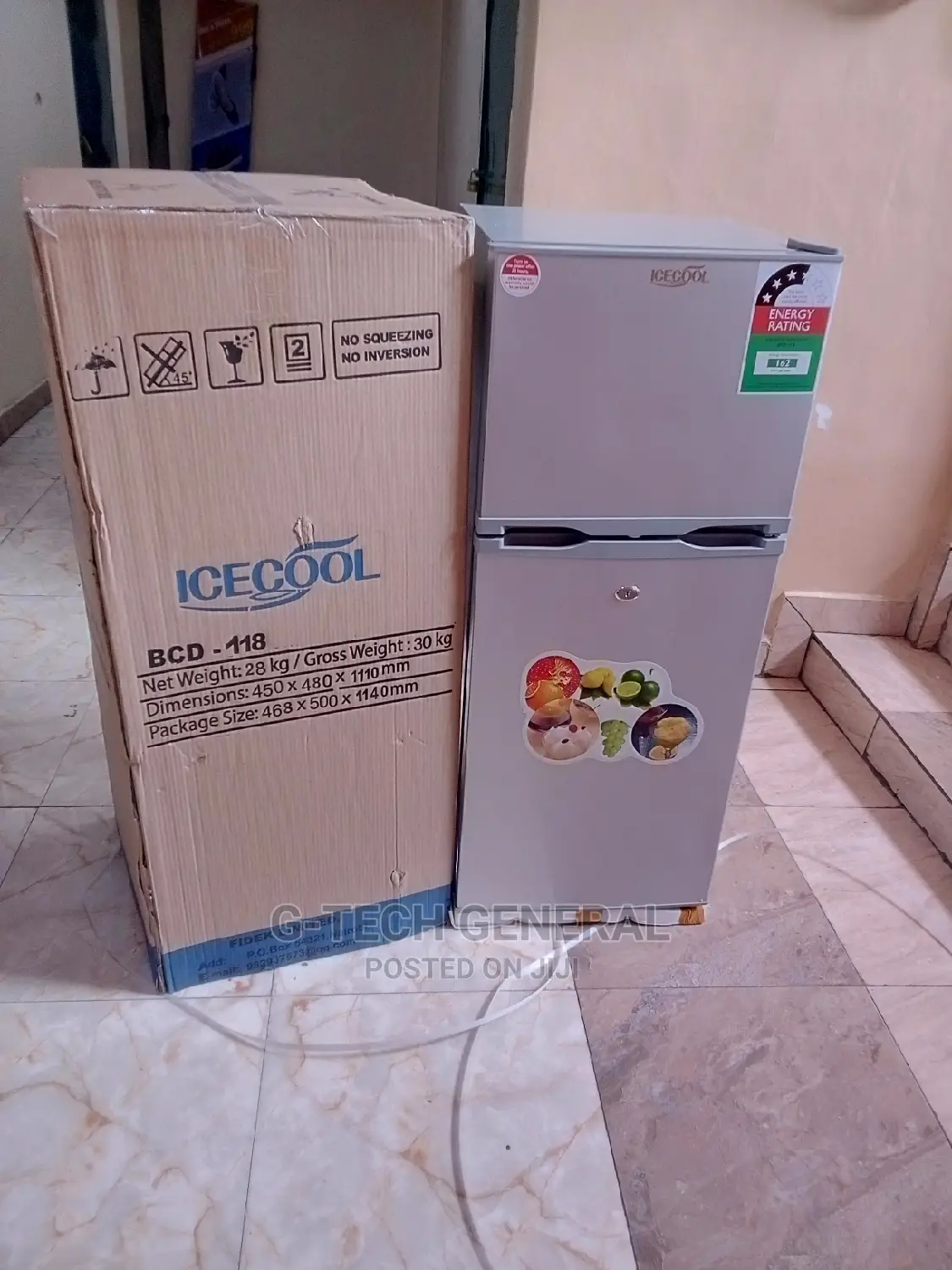 Icecool Refrigerator 118l Silver in Color