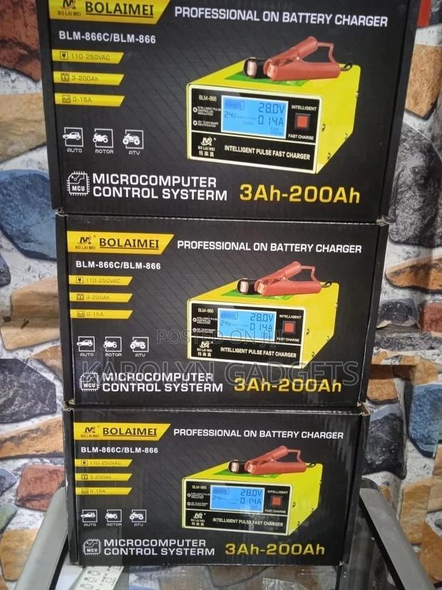 1PC BOLAIMEI BLM-866 12v/24v Car Battery Charger, Trendy