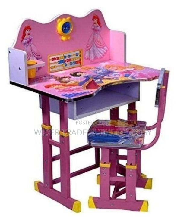 Pink Kids Sturdy Desk Table - main view