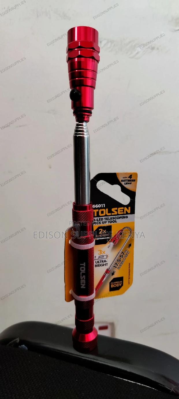 Tolsen Telescopic Pick Up Tool With 2 Magnet Ledtorch Light - thumbnail 2
