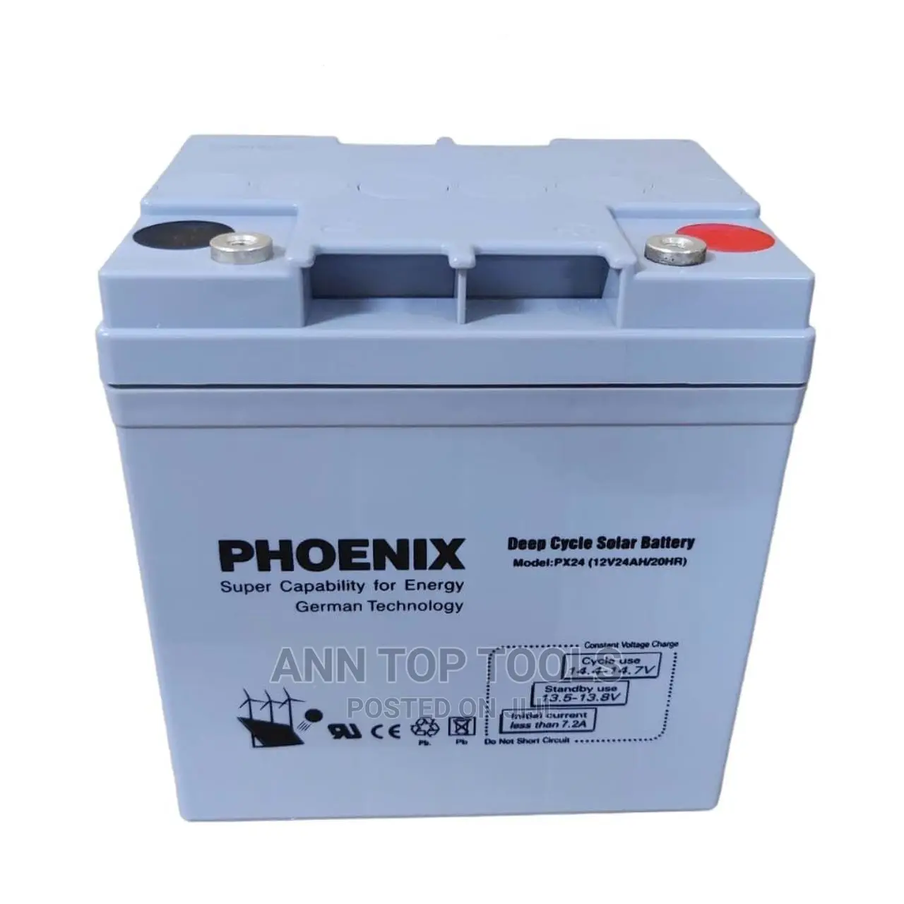 Phoenix 12v24ah Deep Cycle Solar Battery