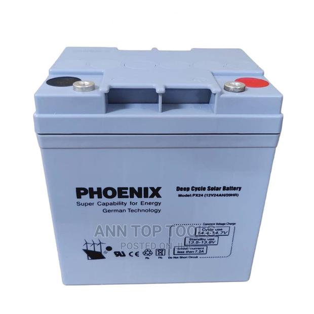 Phoenix 12v24ah Deep Cycle Solar Battery - main view