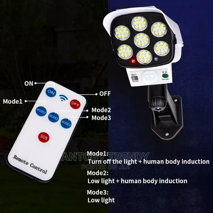 Solar Light Motion Sensor Solar Monitoring Lamp