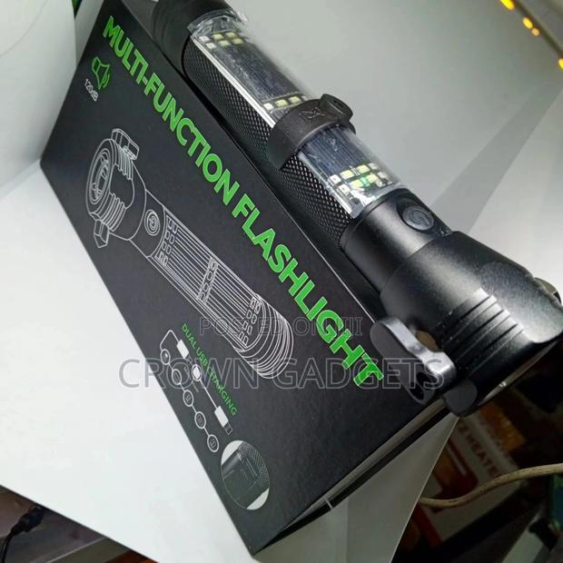 8 in 1 Multi Function Flash Light, USB, Solar Rechargeable - main view