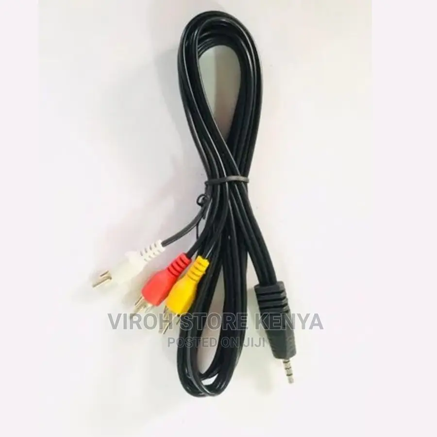 Male Black (Cable) 1M RCA Cable, for Audio