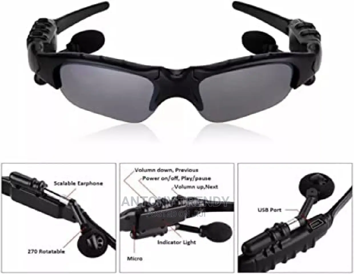 Headphone Smart Glass Headset Sport