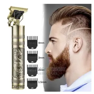 Generic Vintage Rechargeable Metal Hair Clipper Gold