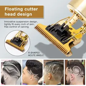 Vintage Rechargeable Metal Hair Clipper Gold