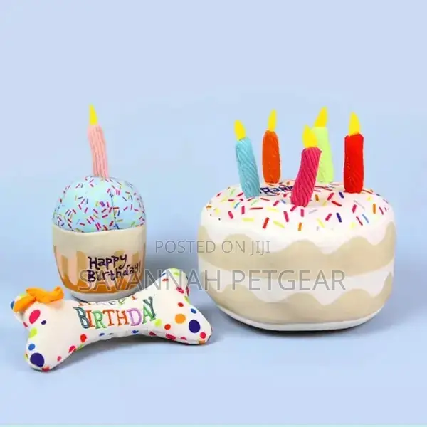 Dog Birthday Party Cake, Muffin Bone Toys Set