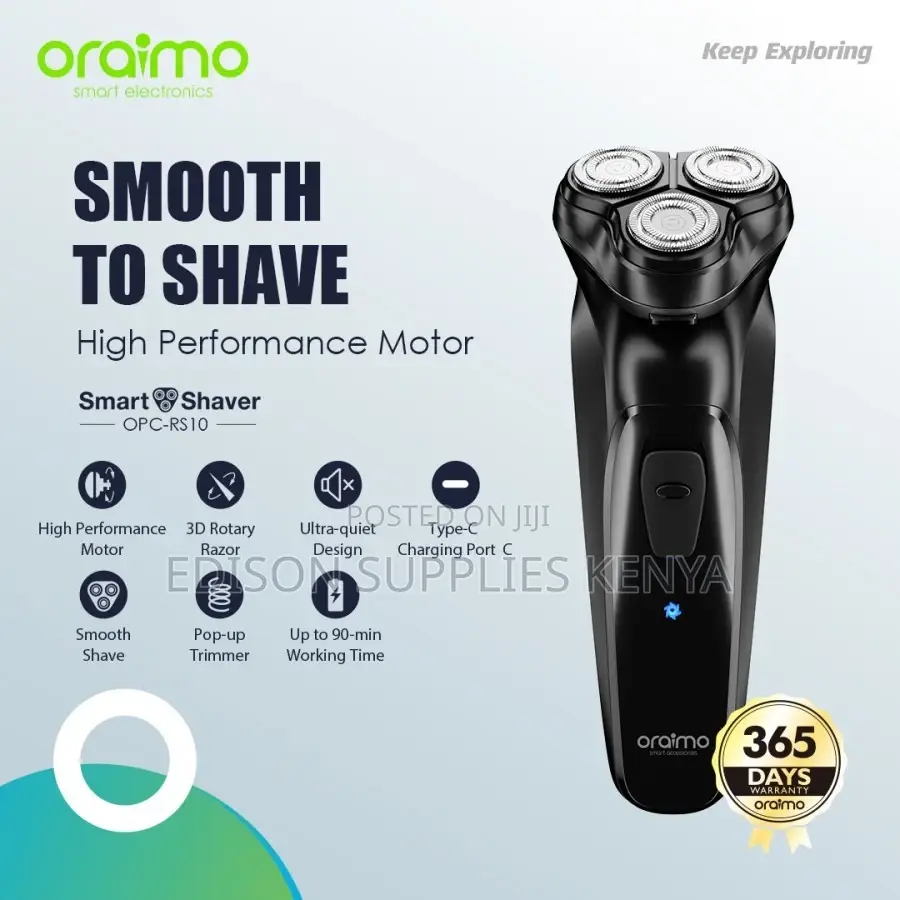 Oraimo Smoother Smart Shaver Smoother Cordless Rechargeable