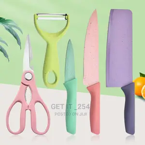 5pcs + Block Holder Wheat Stalk Profile Knife Sets