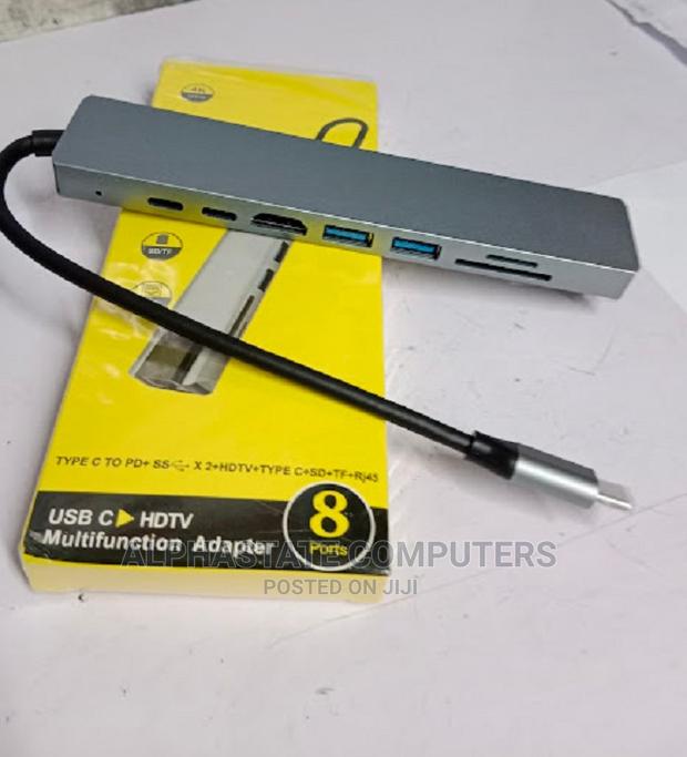 USB C Macbook Multiport Hub 8 in 1 Lan,HDMI - main view