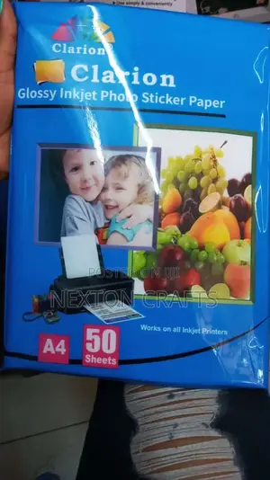 Glossy Inkjet Photo Sticker Paper A4 50 Sheets