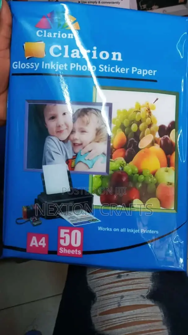 Glossy Inkjet Photo Sticker Paper A4 50 Sheets