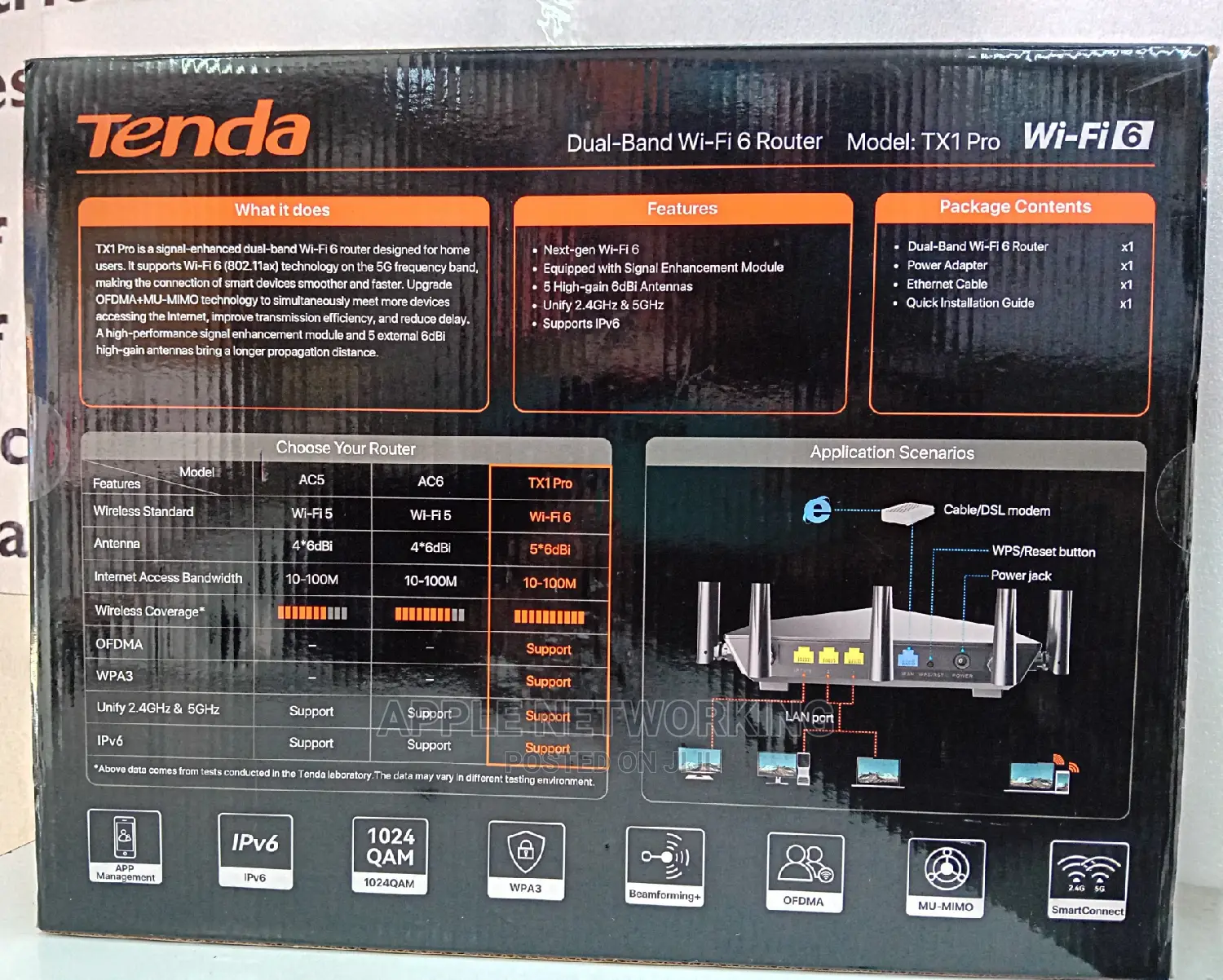 Tenda Dual-Band Wi-Fi 6 Router