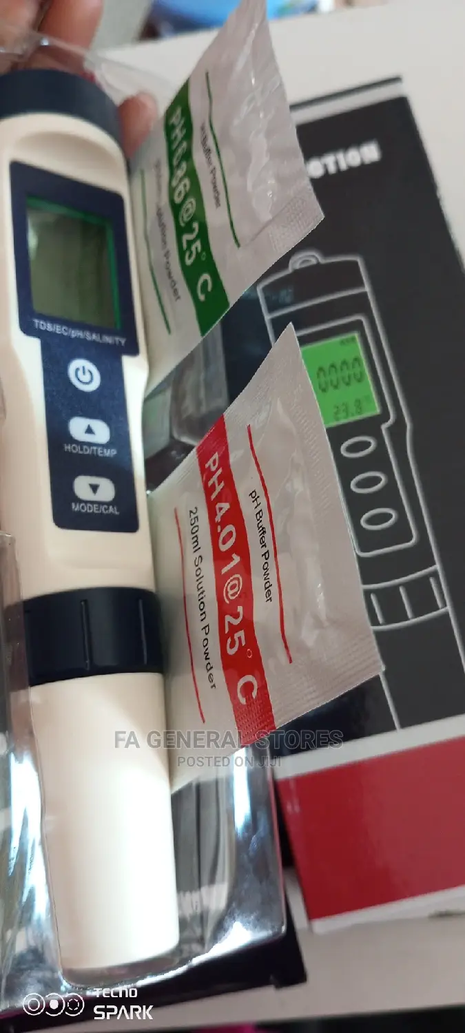 Ph Strips/Digital Ph Meter With Calibration Buffer Powders