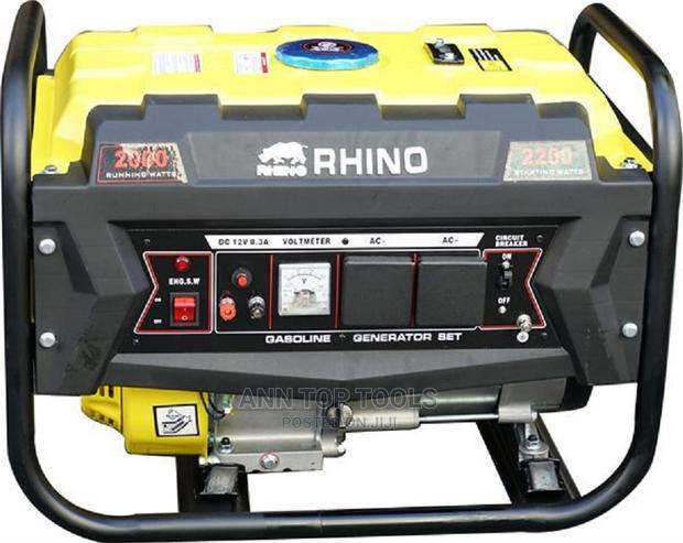 Rhino 2kva Rope Start Petrol Generator Set - main view