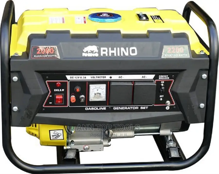 Rhino 2kva Rope Start Petrol Generator Set