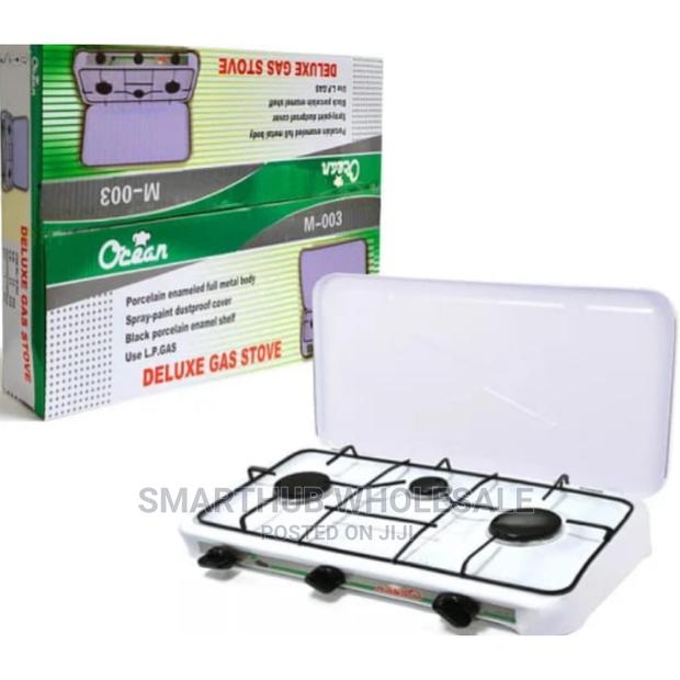Ocean Deluxe 3-Burner White Gas Stove