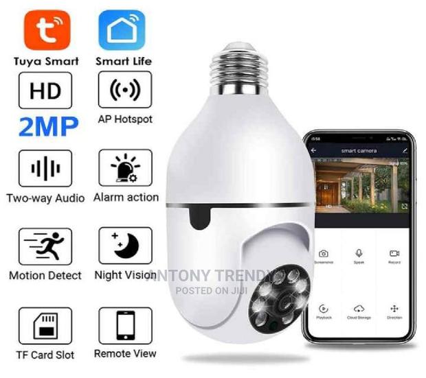 Generic WIFI CAMERA BULB 1080p,360°Rotates,Night Vision - thumbnail 4