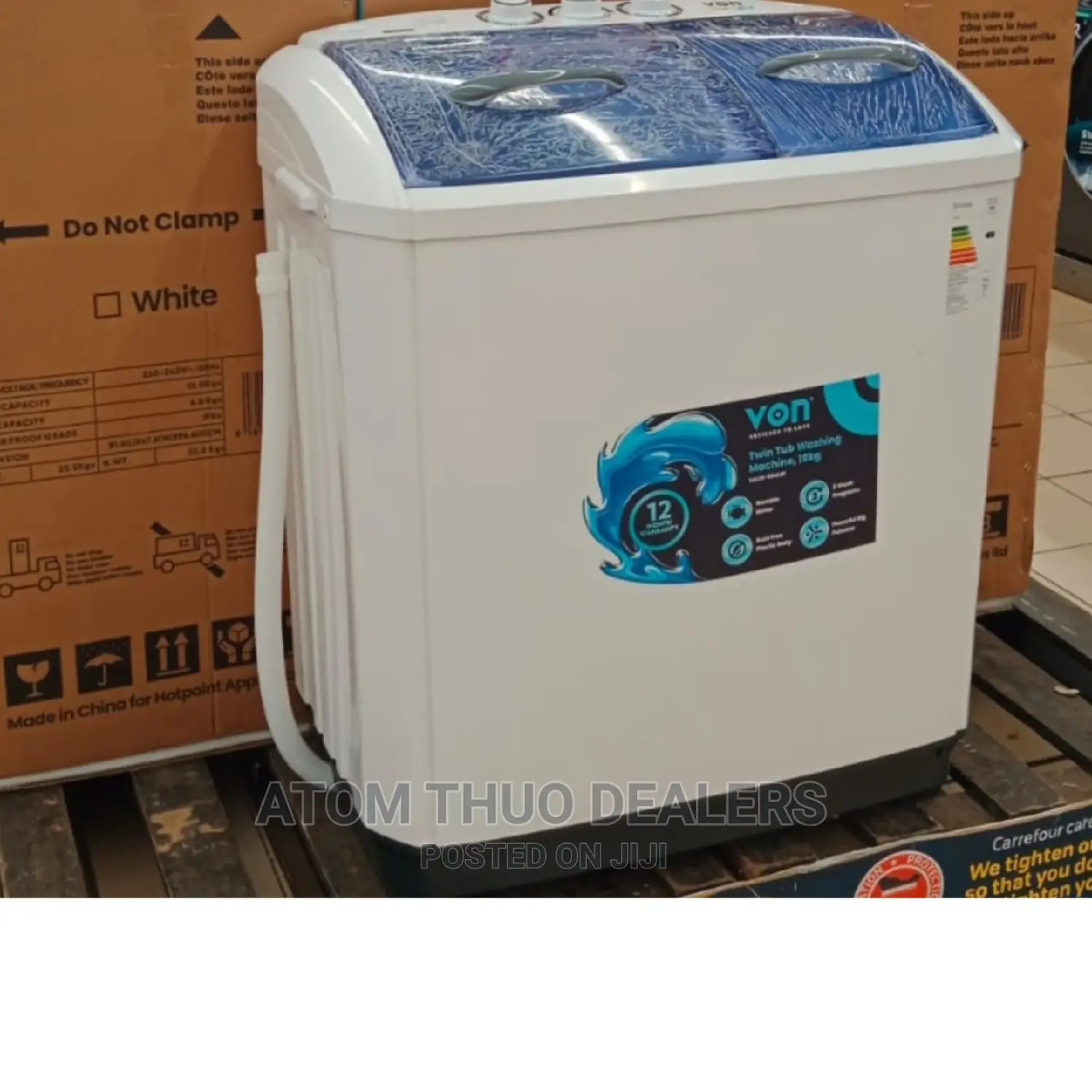 Von 10kgs Twin Tub Washing Machine in Nairobi Central Home Appliances