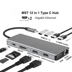 Type C 12 in 1 Docking Station