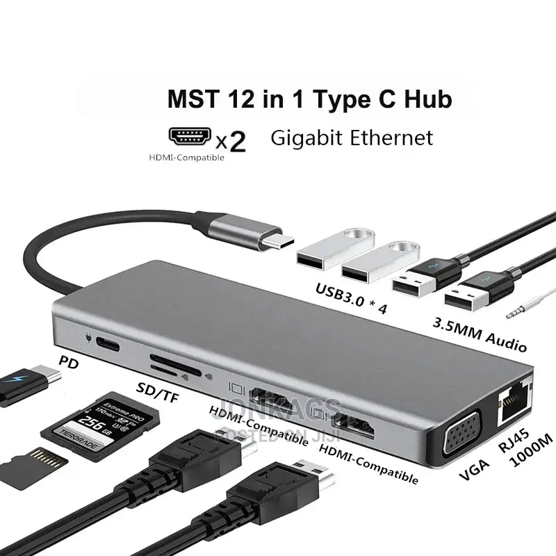 Type C 12 in 1 Docking Station