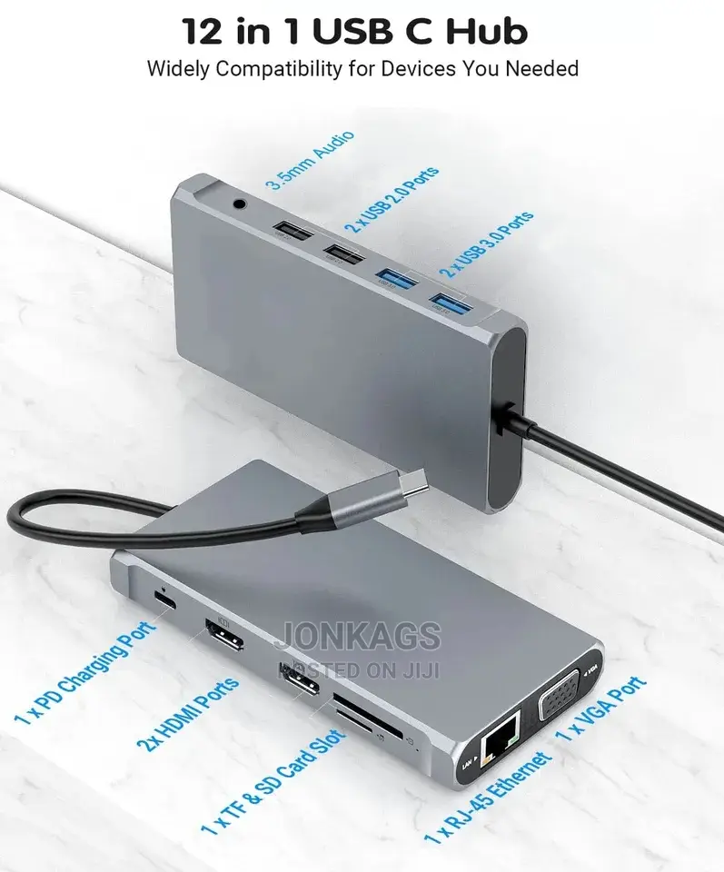 Type C 12 in 1 Docking Station