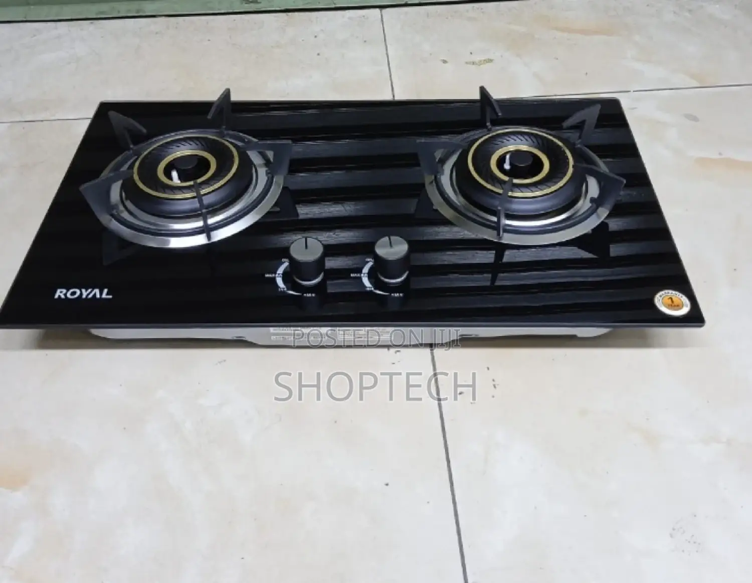 *Royal Built in Gas Cooker With 2 Burners and Glass Top*