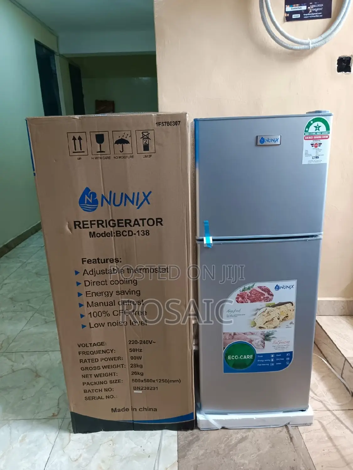 Nunix Double Door 138 Litres Refrigerator at 2300